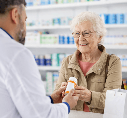 Patient receiving medication